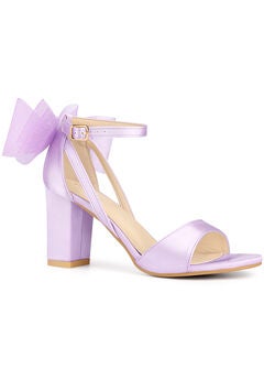 Bow Shoes Chunky Heels Sandals