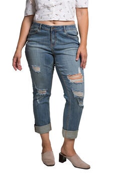 Standards & Practices Slightly Roll Up Boyfriend Jeans