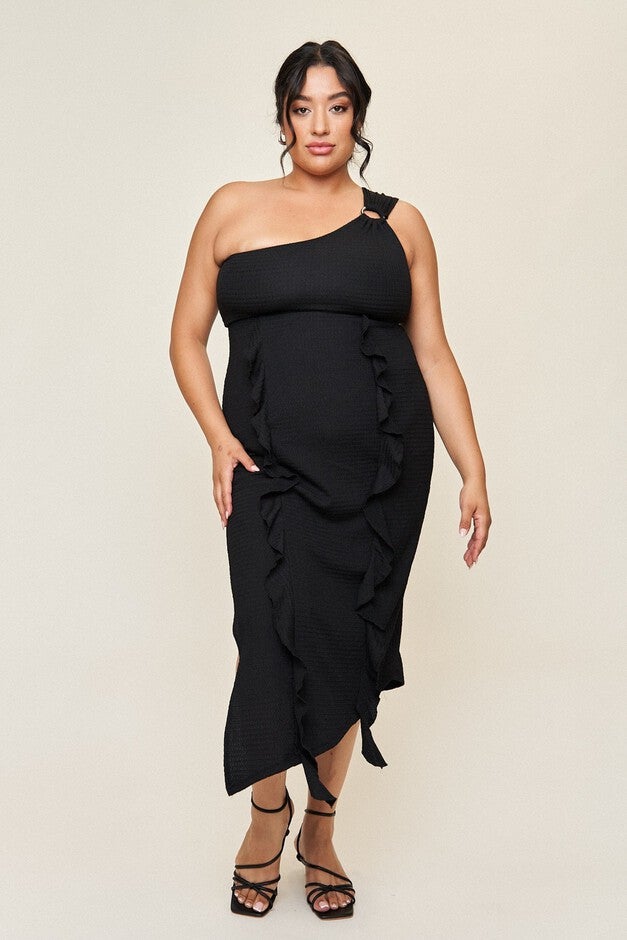 Emily O-Ring Dress, Black / Black, alternate image number 1