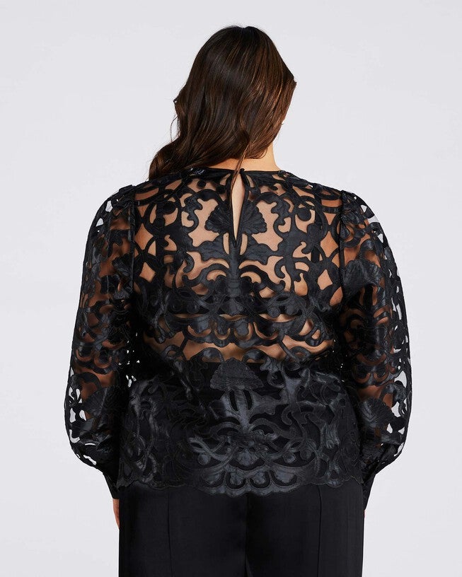 Arabella Black Lace Blouse, , alternate image number null