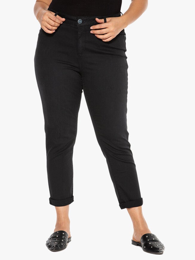 Grace High Rise Boyfriend Jeans, BLACK / Black, alternate image number 2