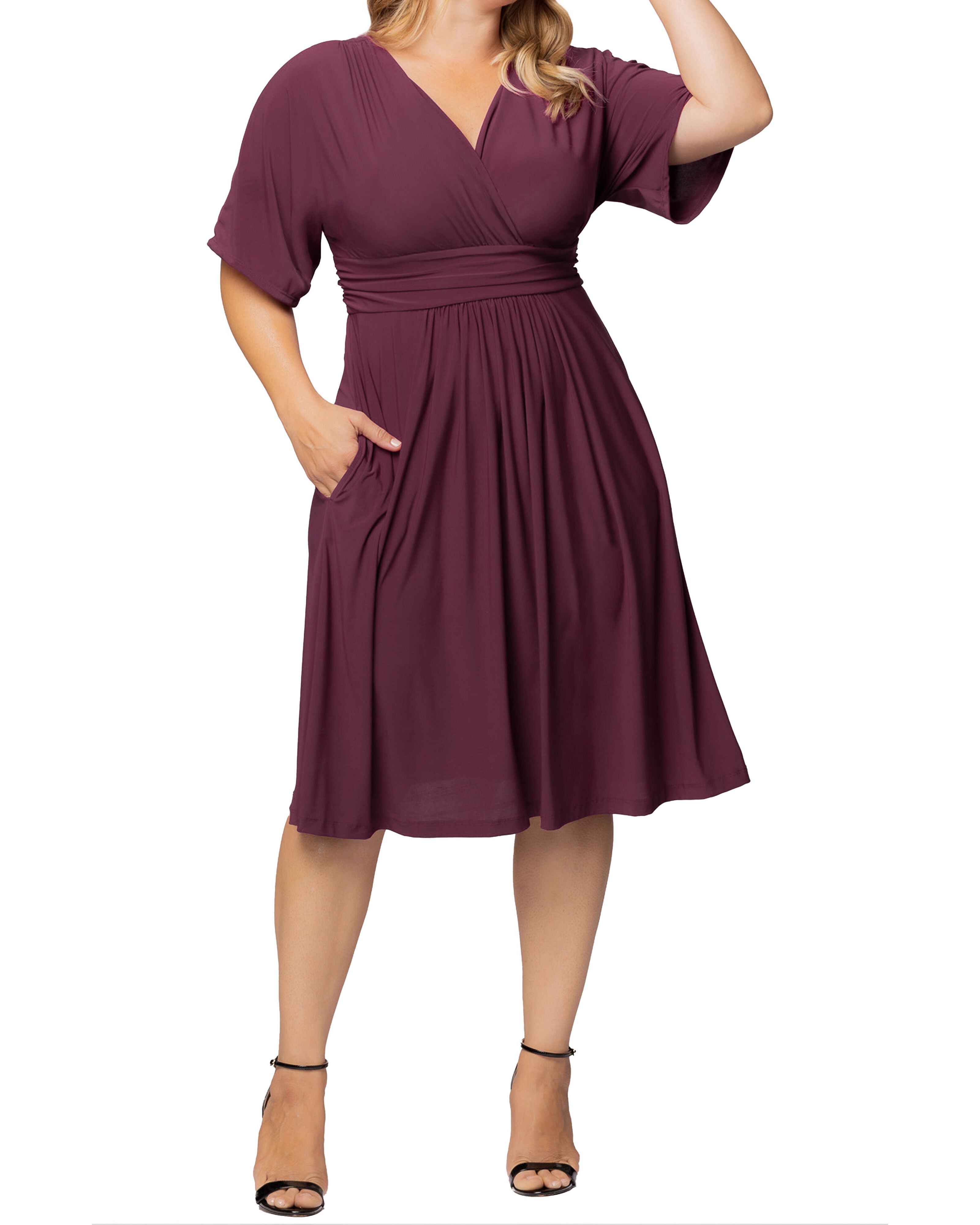 Gia Midi Dress, AZALEA / Deep Fuchsia, hi-res image number 0