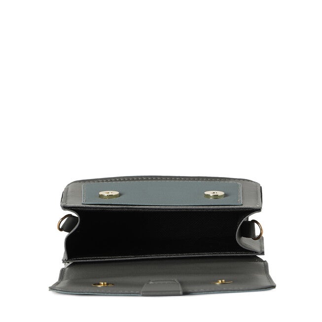 Haute Sauce Women's Flap-Over Sling Bag, Charcoal Grey / Charcoal Grey, alternate image number null