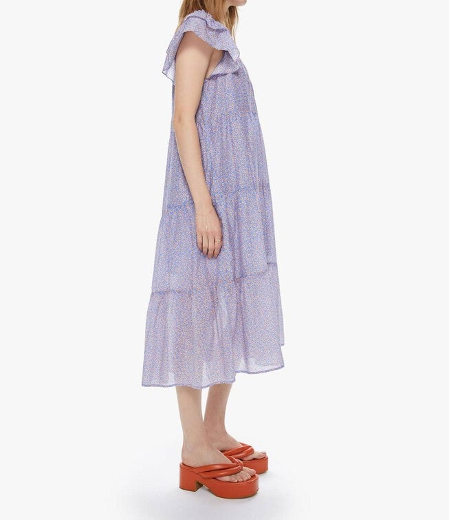 LARKEN DRESS IN BLU FLORA, , alternate image number 4