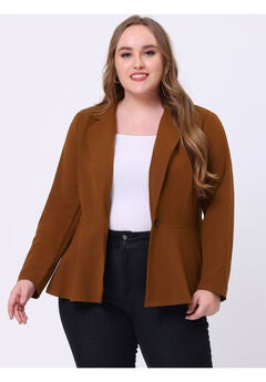 Plus Size Brown Blazer