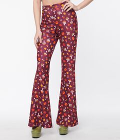 Smak Parlour Purple Pumpkin & Mushrooms Find Your Flare Pants