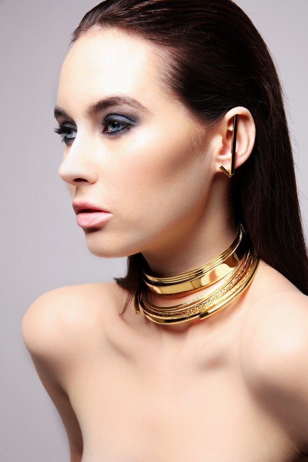 Large Stick Earrings Gold, Gold / Gold, alternate image number null