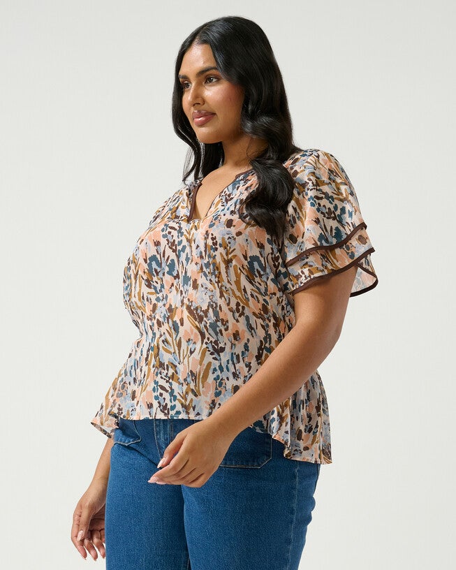Bellarosa Top, Coral Reef / Pink, alternate image number null