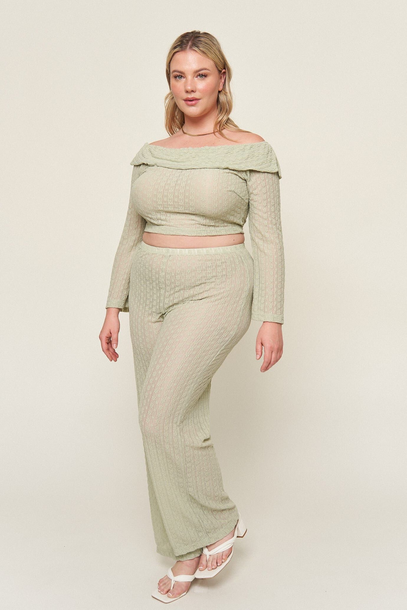 Elaine Lace Pant, Sage / Sage Green, hi-res image number 0