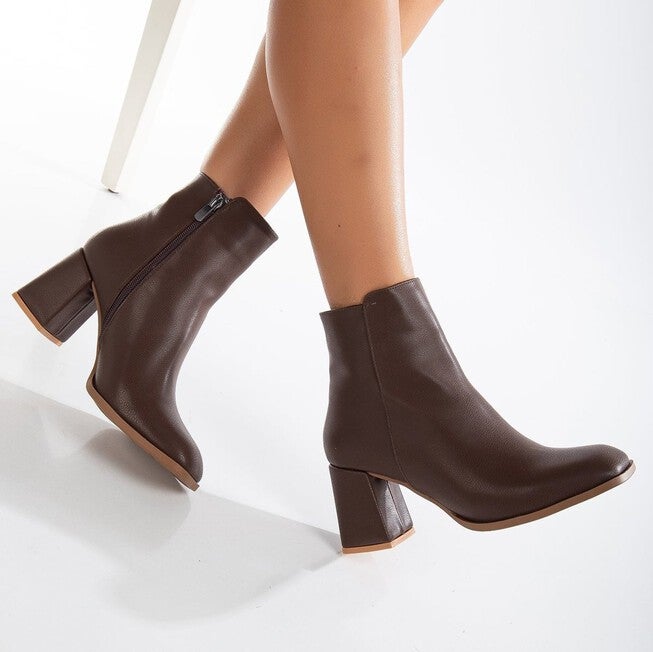 NADINE - BROWN ANKLE BOOTS, BROWN / Brown, alternate image number 2