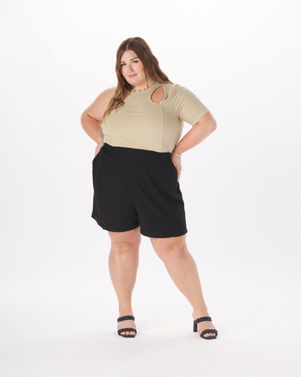 Sammy Cut-Out Top, Taupe / Taupe, hi-res image number 0