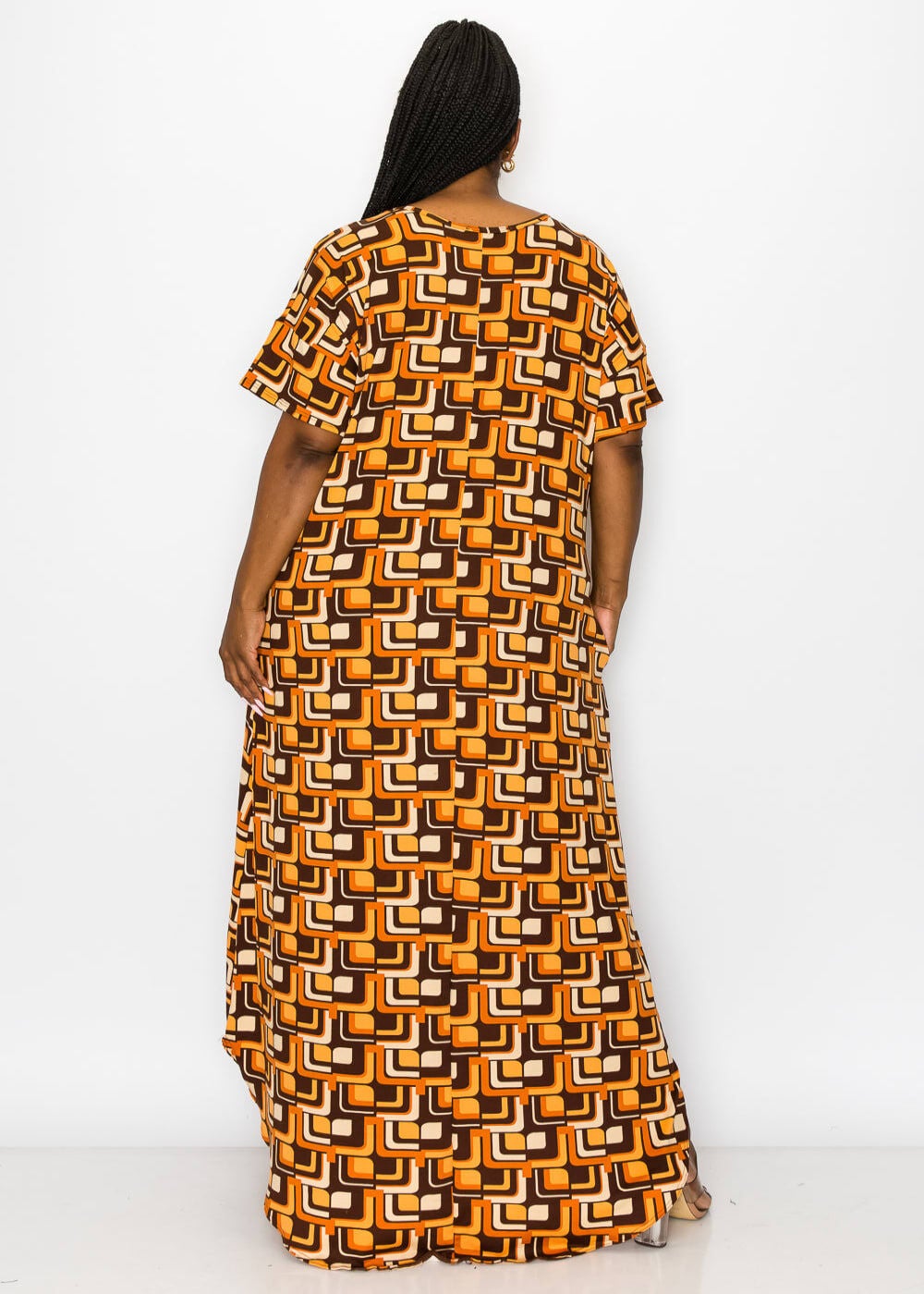 HAZEL POCKET MAXI DRESS, BrownRust / Brown, alternate image number 1