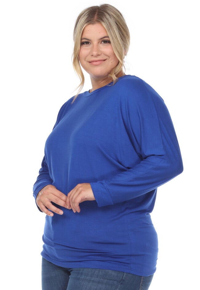 Dolman Sleeve Top, Royal / Royal Blue, alternate image number 2