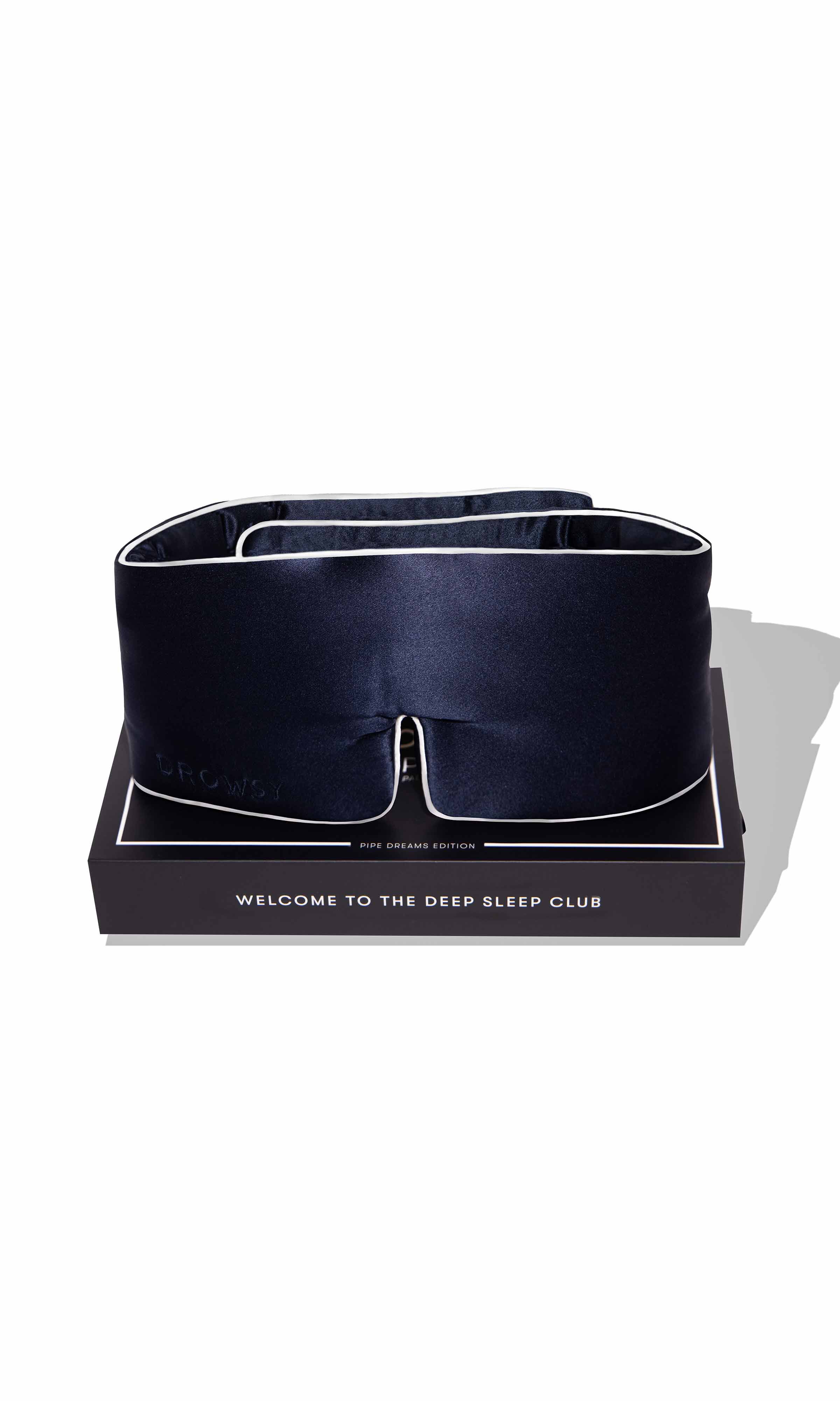 Pipe Dreams Silk Sleep Mask, Midnight Blue / Navy, hi-res image number 0