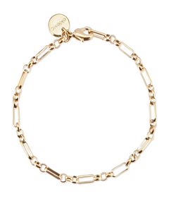 Small Multi Link Chain Bracelet 9" Gold