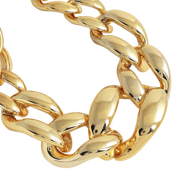 SOHI Women's Link Chain Necklace, Gold / Gold, alternate image number null