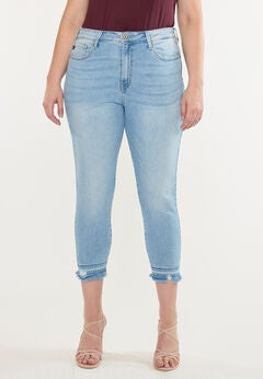 Thomasin High Rise Crop Skinny (Plus Size)