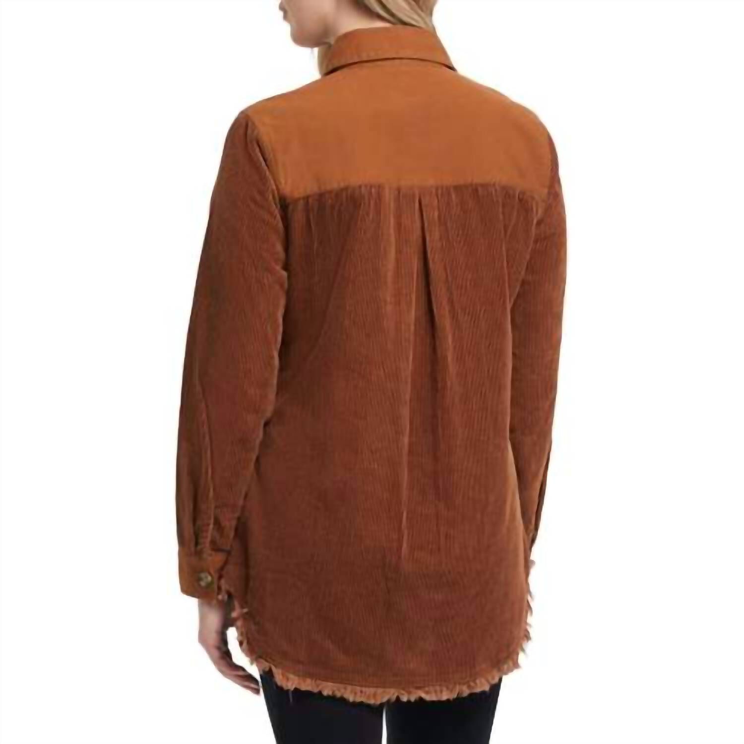 LONG SLEEVE SHACKET, Sepia / Brown, alternate image number 1