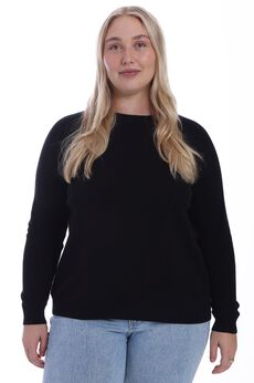 Cashmere Long Sleeve Shrunken Crew