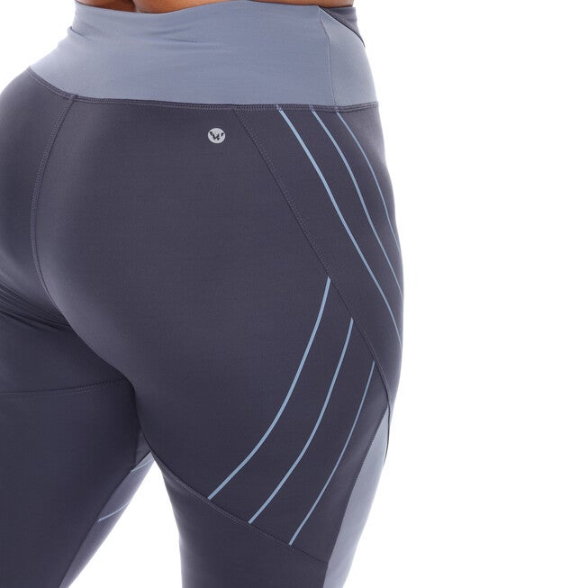 High-Waist Reflective Piping Fitness Leggings, , alternate image number 8