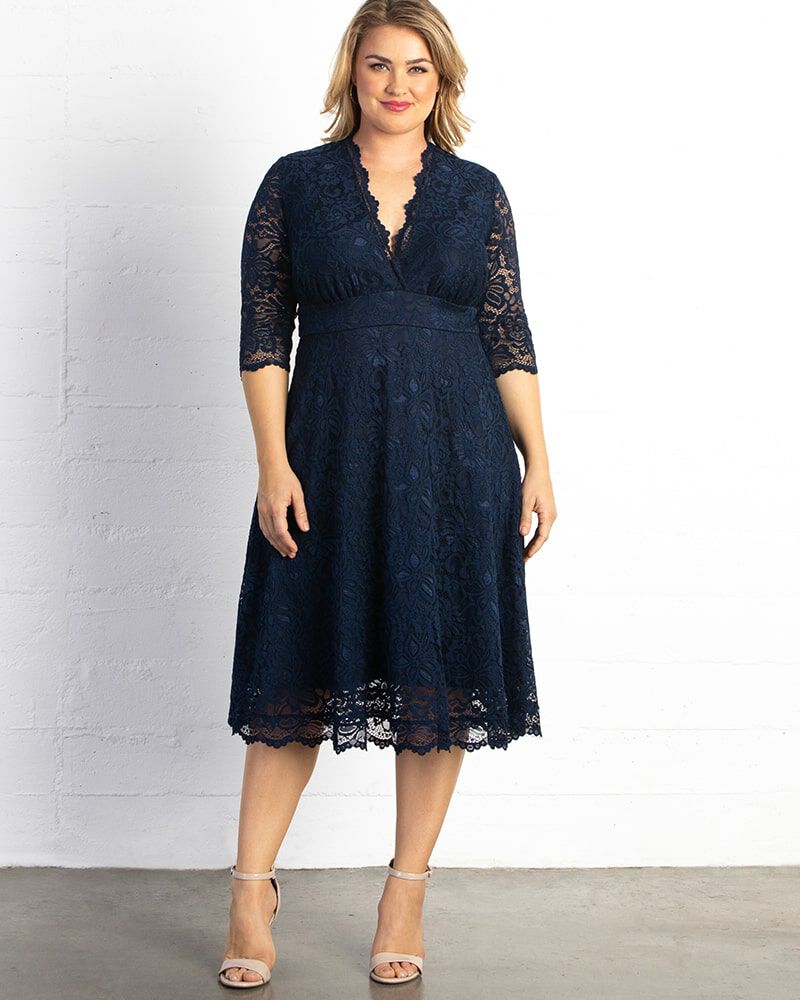 Mademoiselle Lace Cocktail Dress, NAVY BLUE / Navy, alternate image number 1