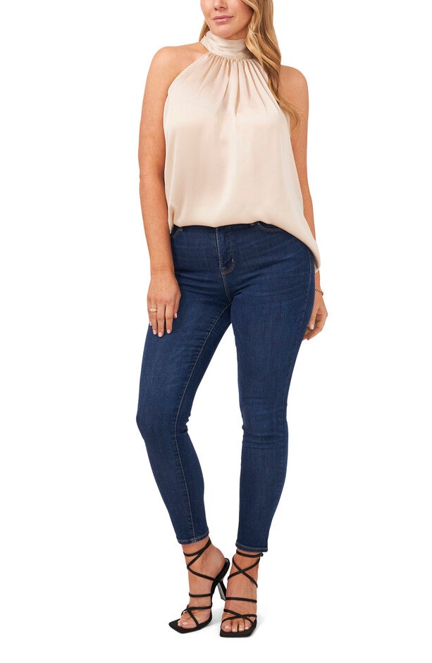 S/L HALTER TIE BACK TOP, , alternate image number null