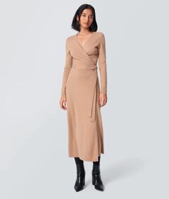 DVF ASTRID KNIT WRAP DRESS