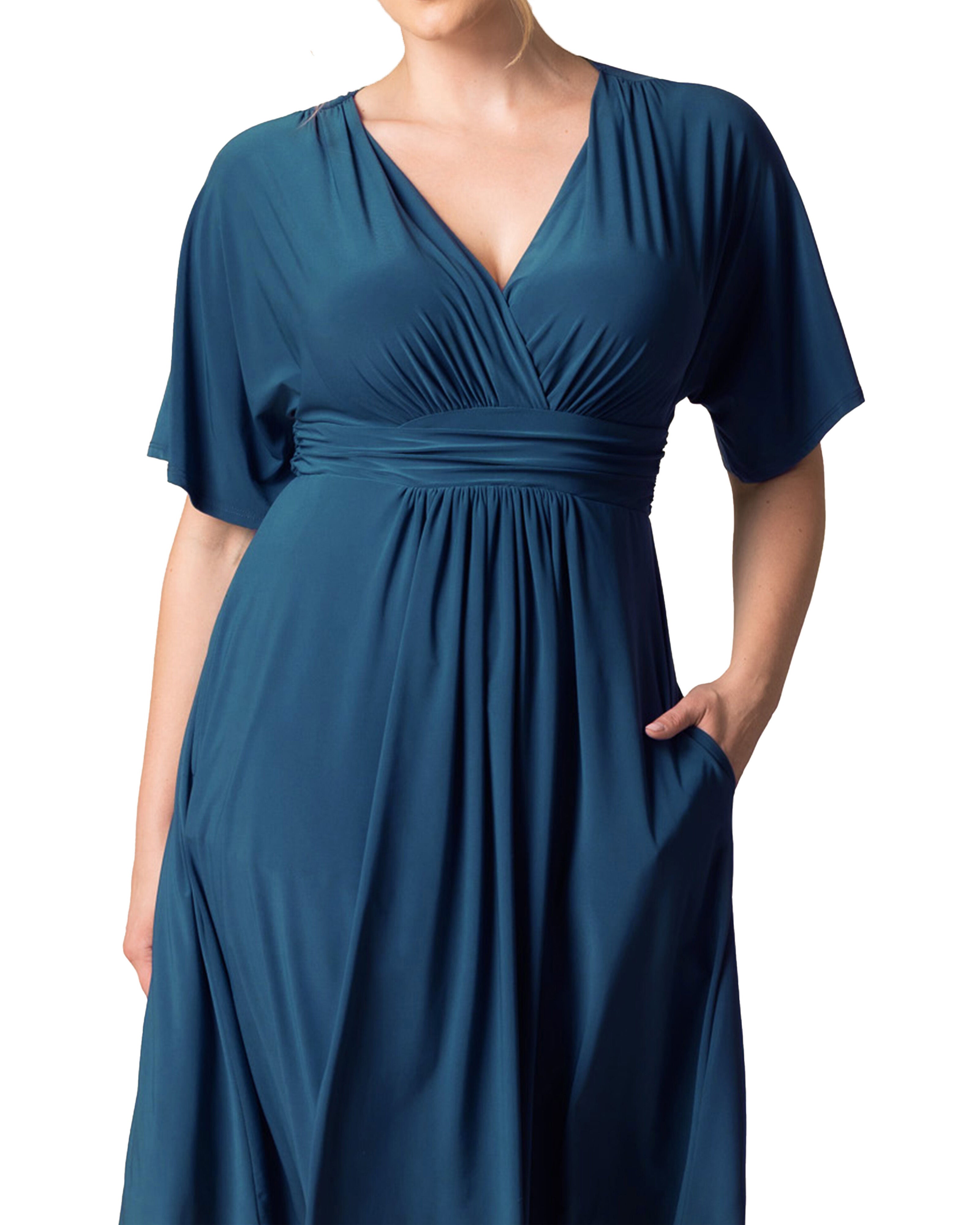 Gia Midi Dress, AEGEAN BLUE / Teal, alternate image number 2