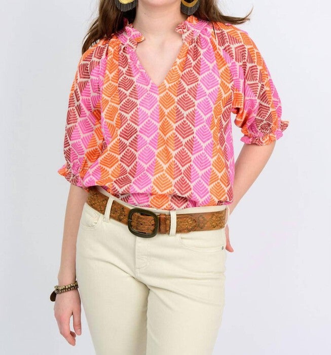 OMBRÉ PATTERN TOP, Pink / Pink, alternate image number null