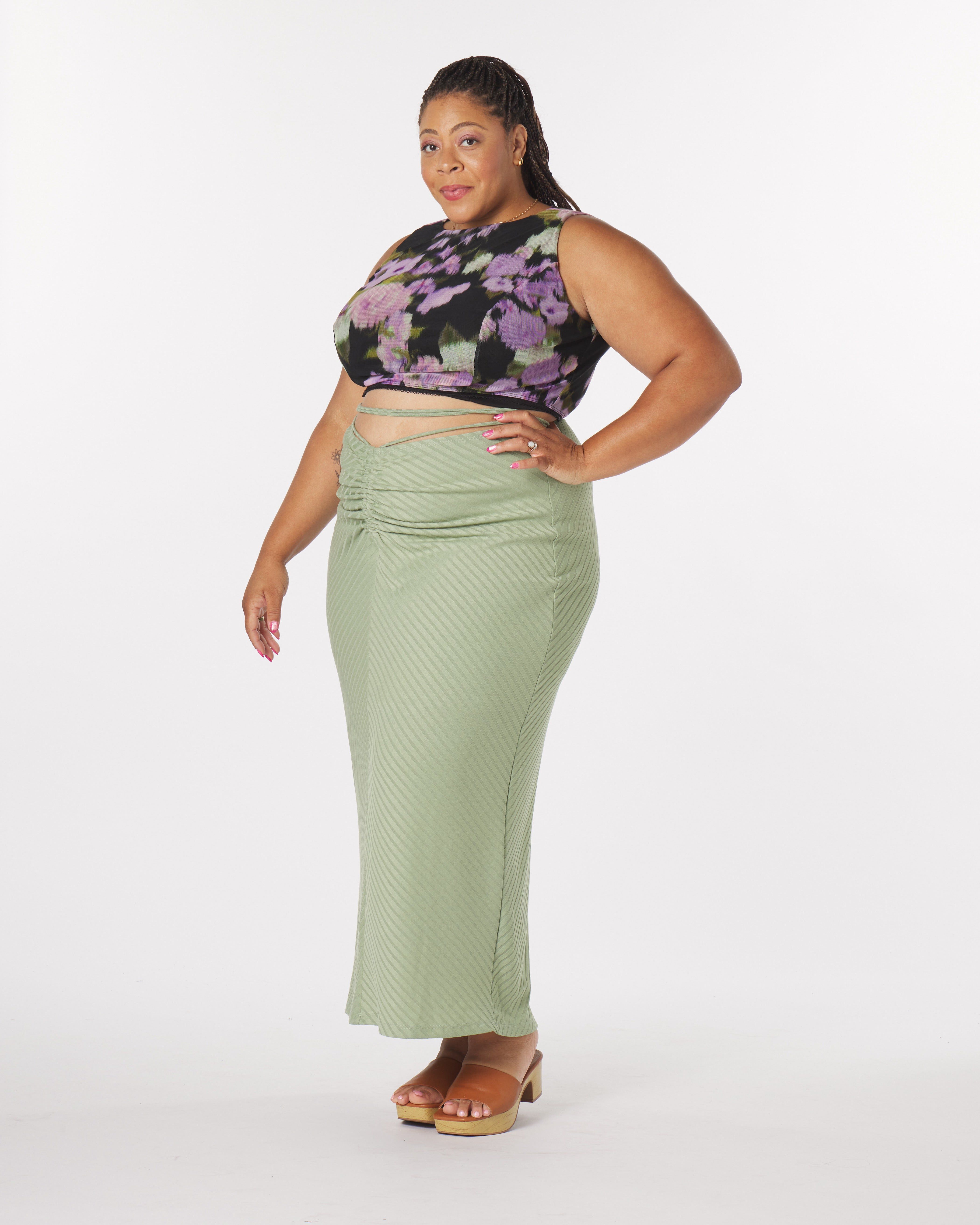 Luna Maxi Skirt, Sage / Sage Green, alternate image number 1