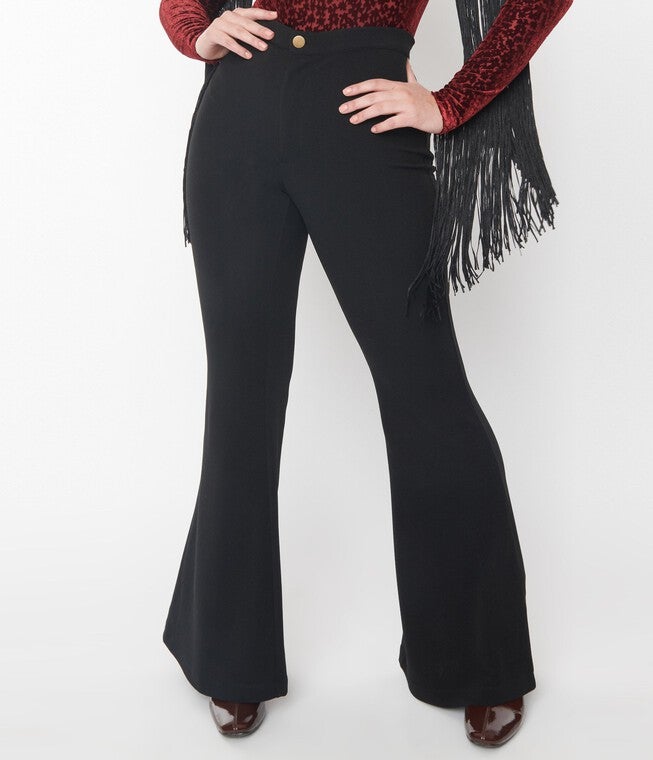 Smak Parlour Black Find Your Flare Pants, Black / Black, alternate image number 3