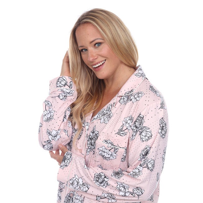 Long Sleeve Floral Pajama Set, , alternate image number 9