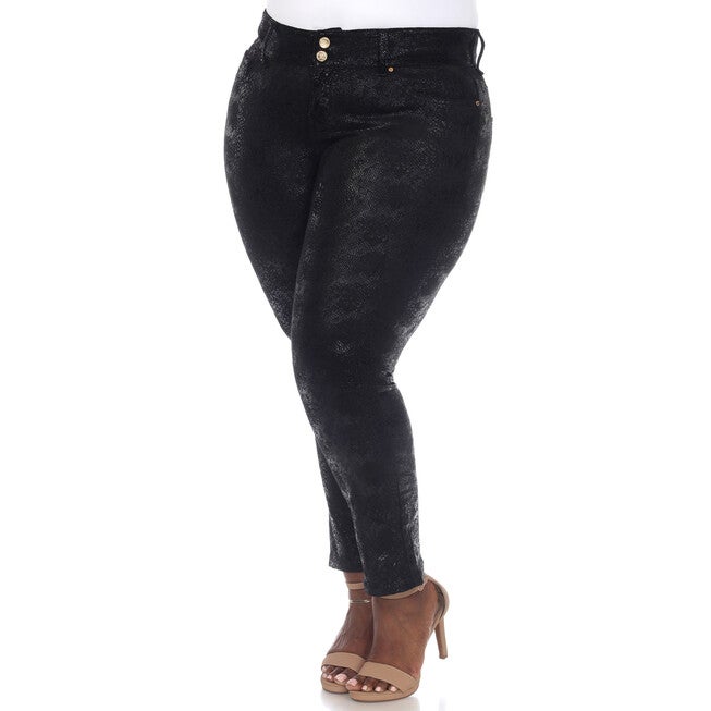 Faux Suede Snake Print Pants, , alternate image number null