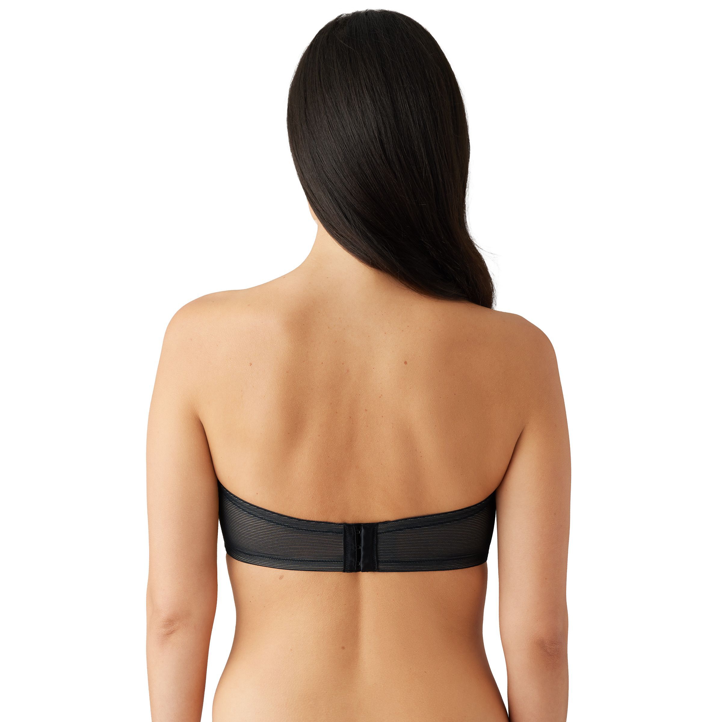Visual Effects Strapless Minimizer Bra, Black / Black, alternate image number 1