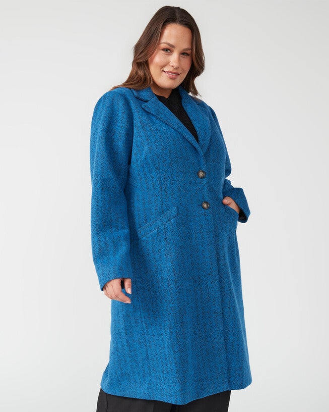 MARIS COAT, Victoria Blue / Royal Blue, alternate image number 2
