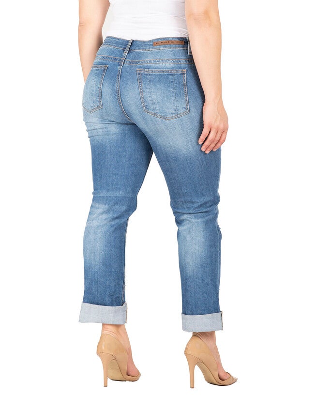 X-Boyfriend Rolled Cuff Jeans, , alternate image number 5