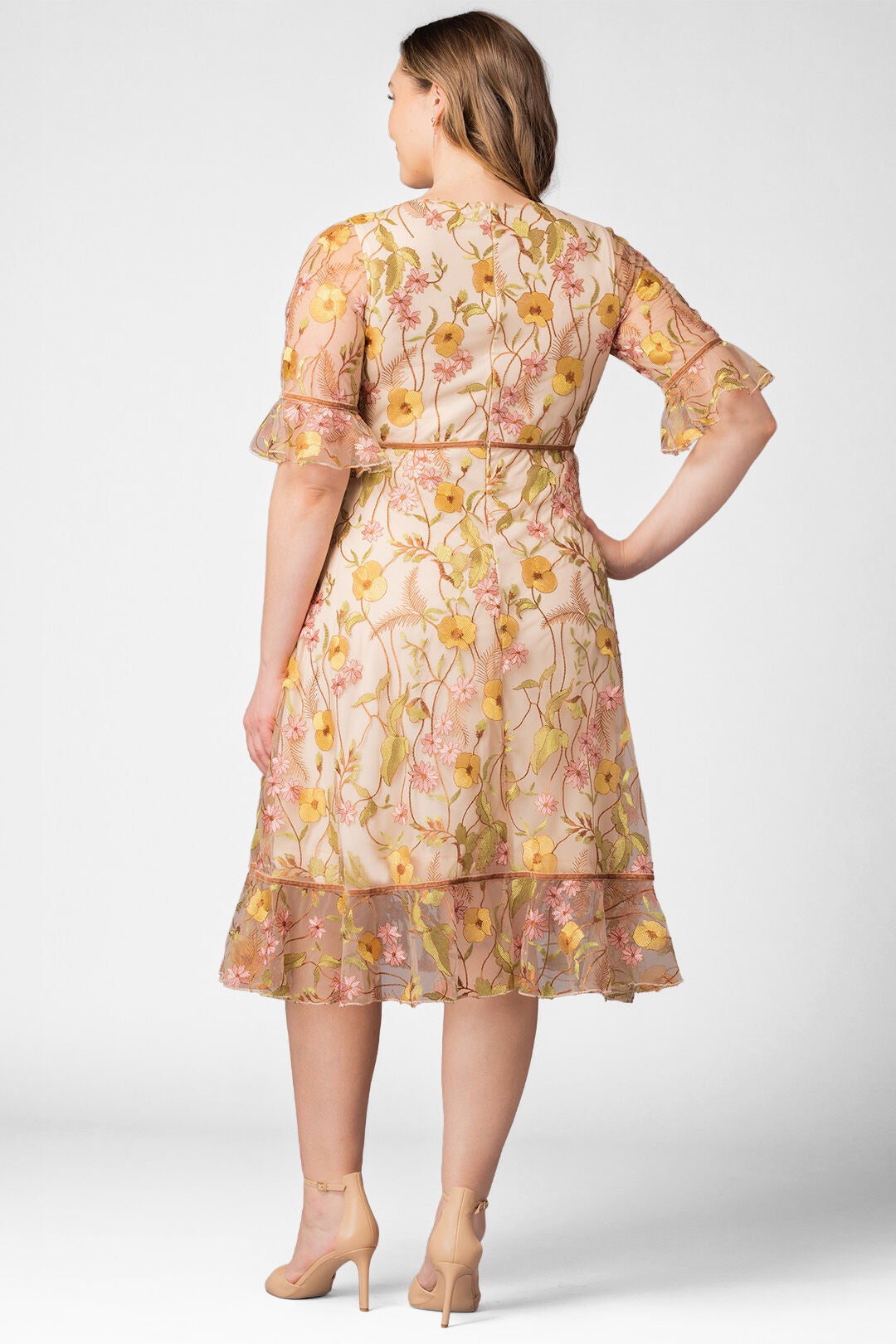 Wildflower Embroidered Dress, Sunkissed Garden / Ivory, alternate image number 1