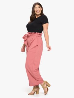 KATHLEEN PAPERBAG PANTS, Cinnamon New / Pink, alternate image number 1
