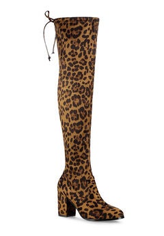 Round Toe Chunky Heel Over the Knee High Boots