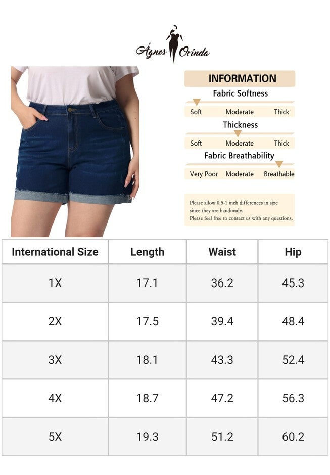 Roll Hem Mid Rise Stretch Denim Shorts, Blue / Chambray Denim Medium, alternate image number 4