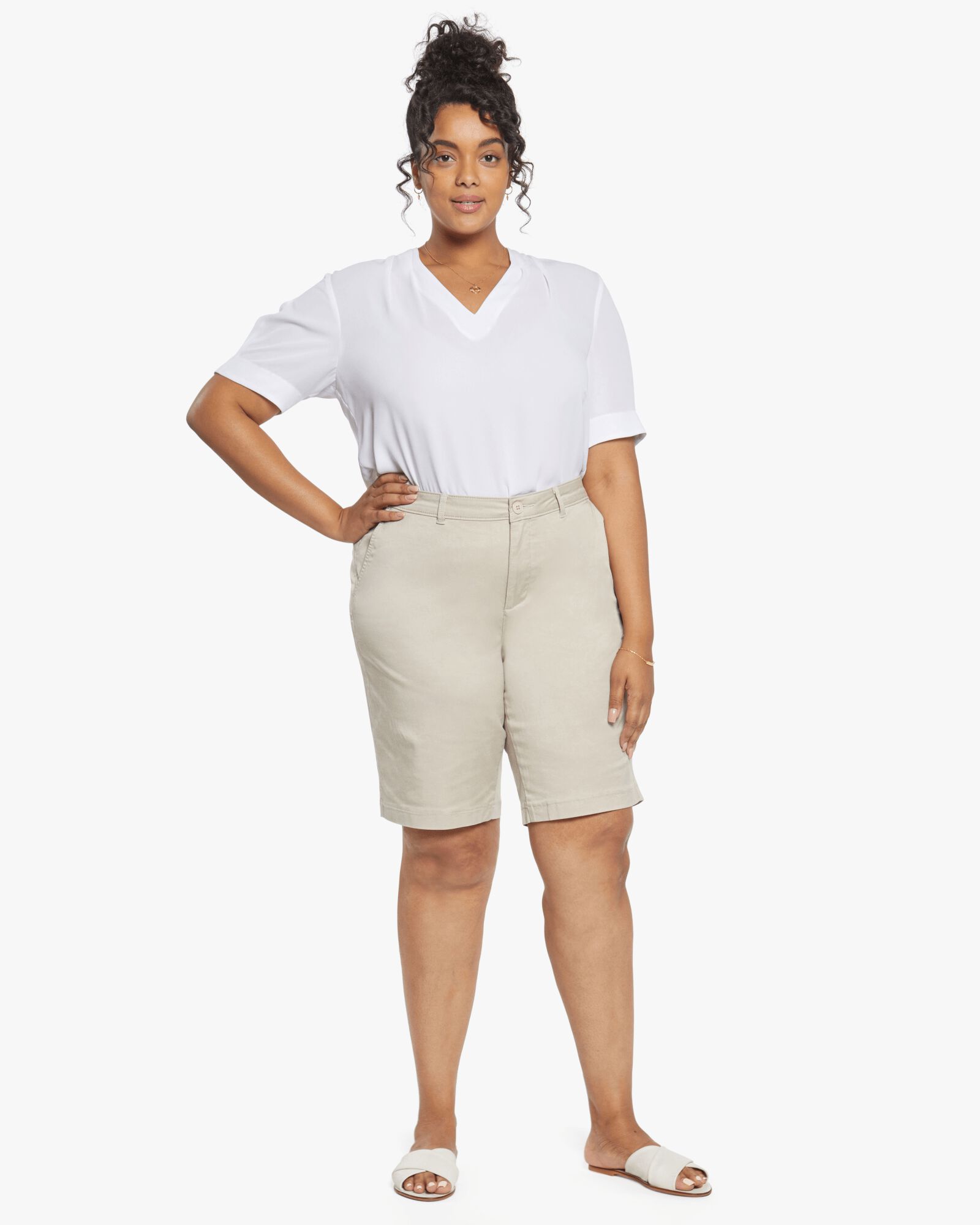 Nancy Bermuda Short, Feather / Tan, hi-res image number 0