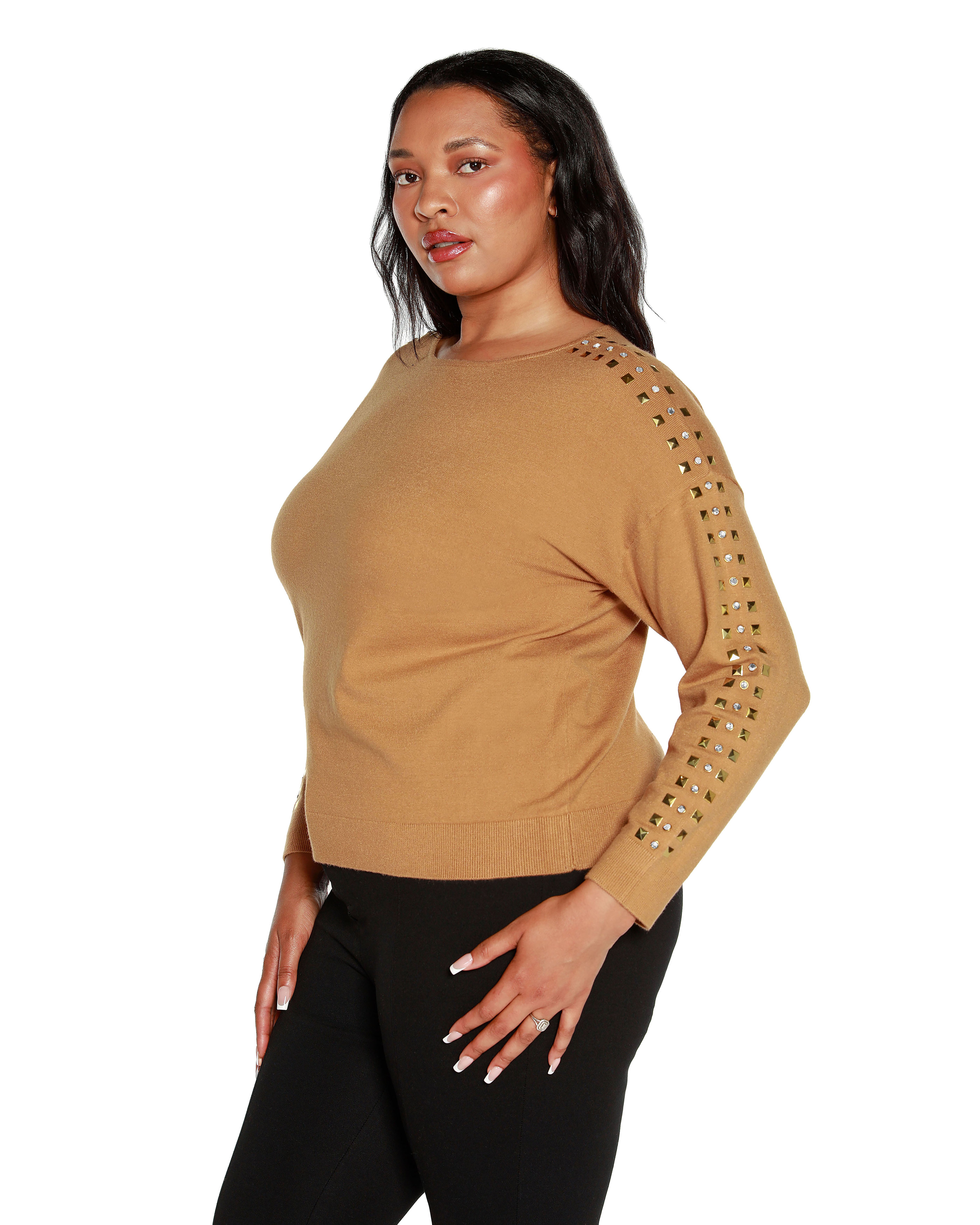 EMBELLISHED BOATNECK SWEATER, , alternate image number 7