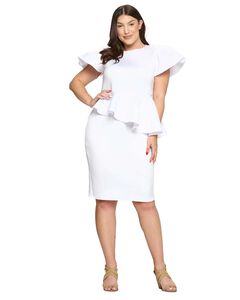 Calista Neoprene Peplum Dress
