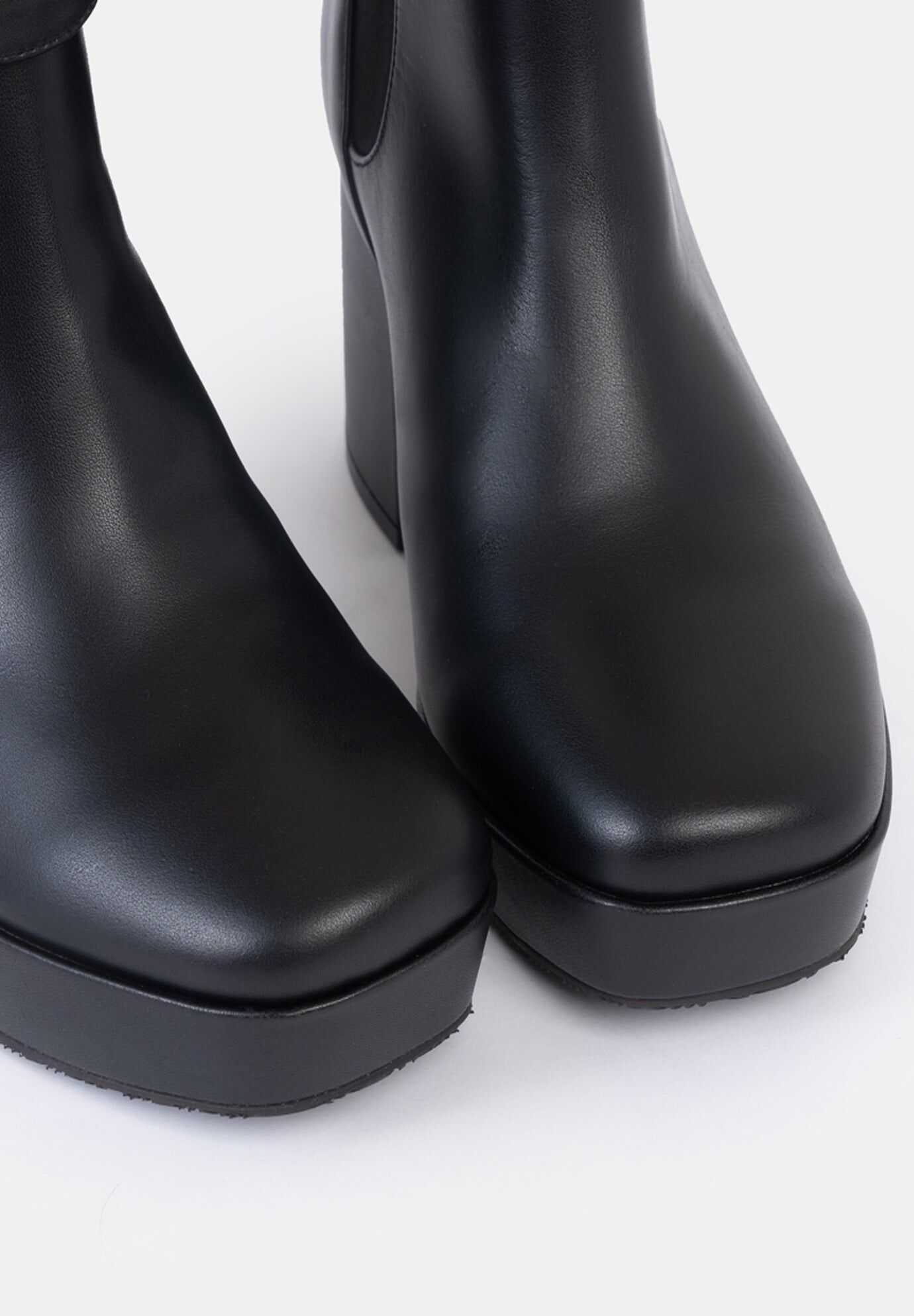 Janis Platform Chelsea Bootie, Black / Black, alternate image number 3