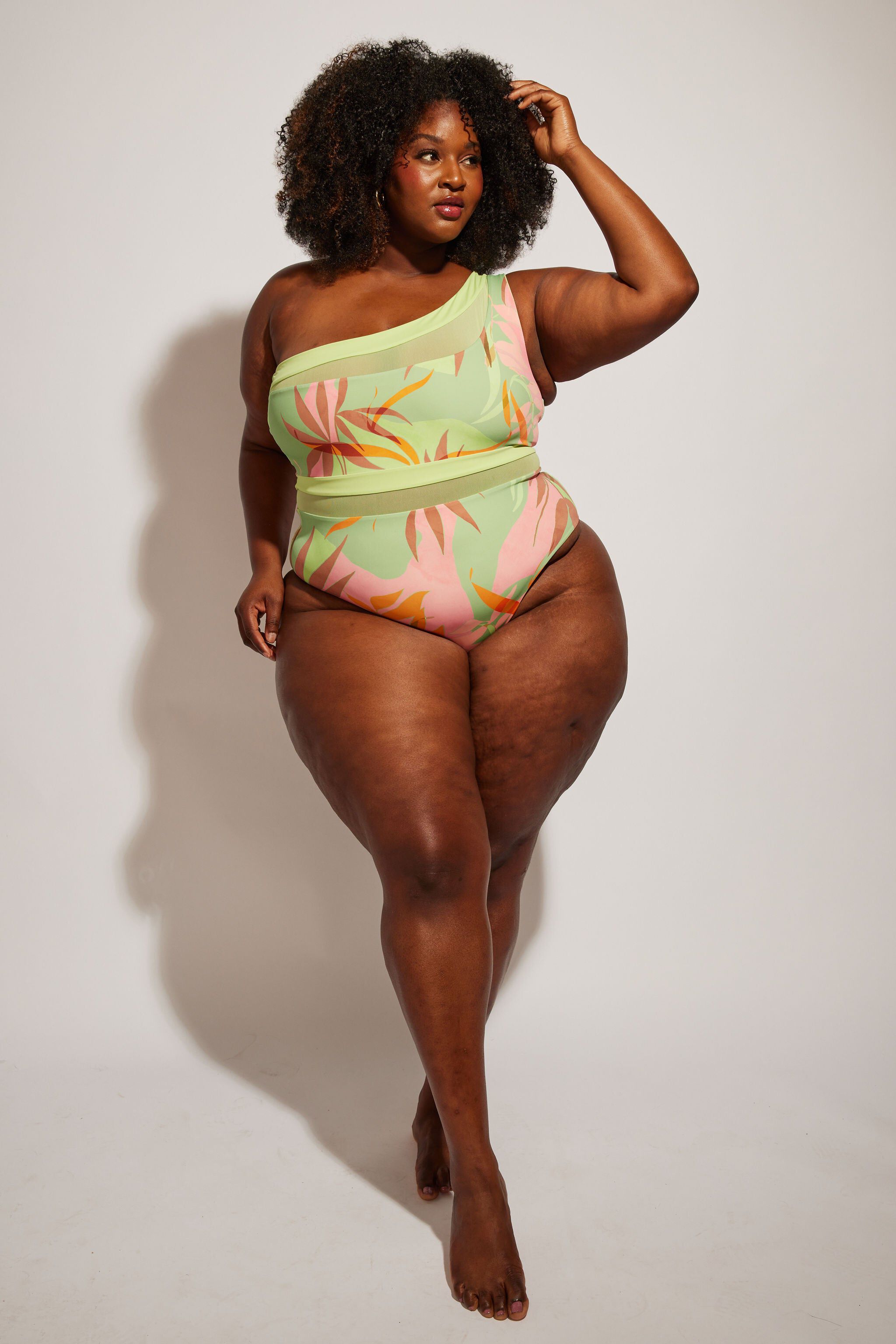 Coast One Piece II, Birds of Paradise / Light Green, hi-res image number 0