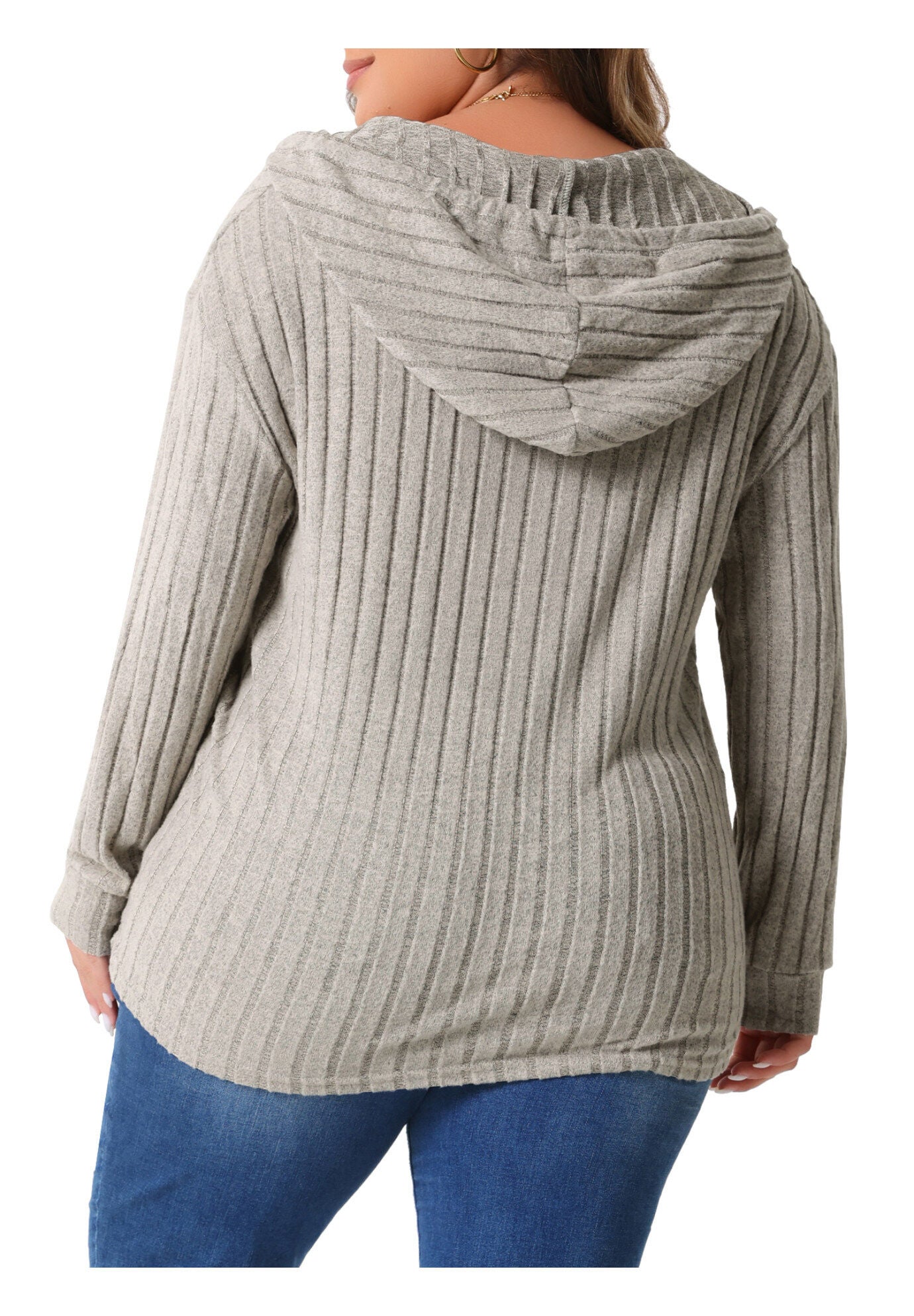 Pullover Lightweight Drawstring Sweatshirt Hoodie, Khaki / Warm Grey, alternate image number 3