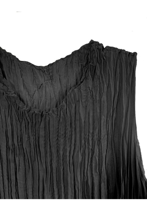 Jaya Pleated Dress, BLACK / Black, alternate image number 1