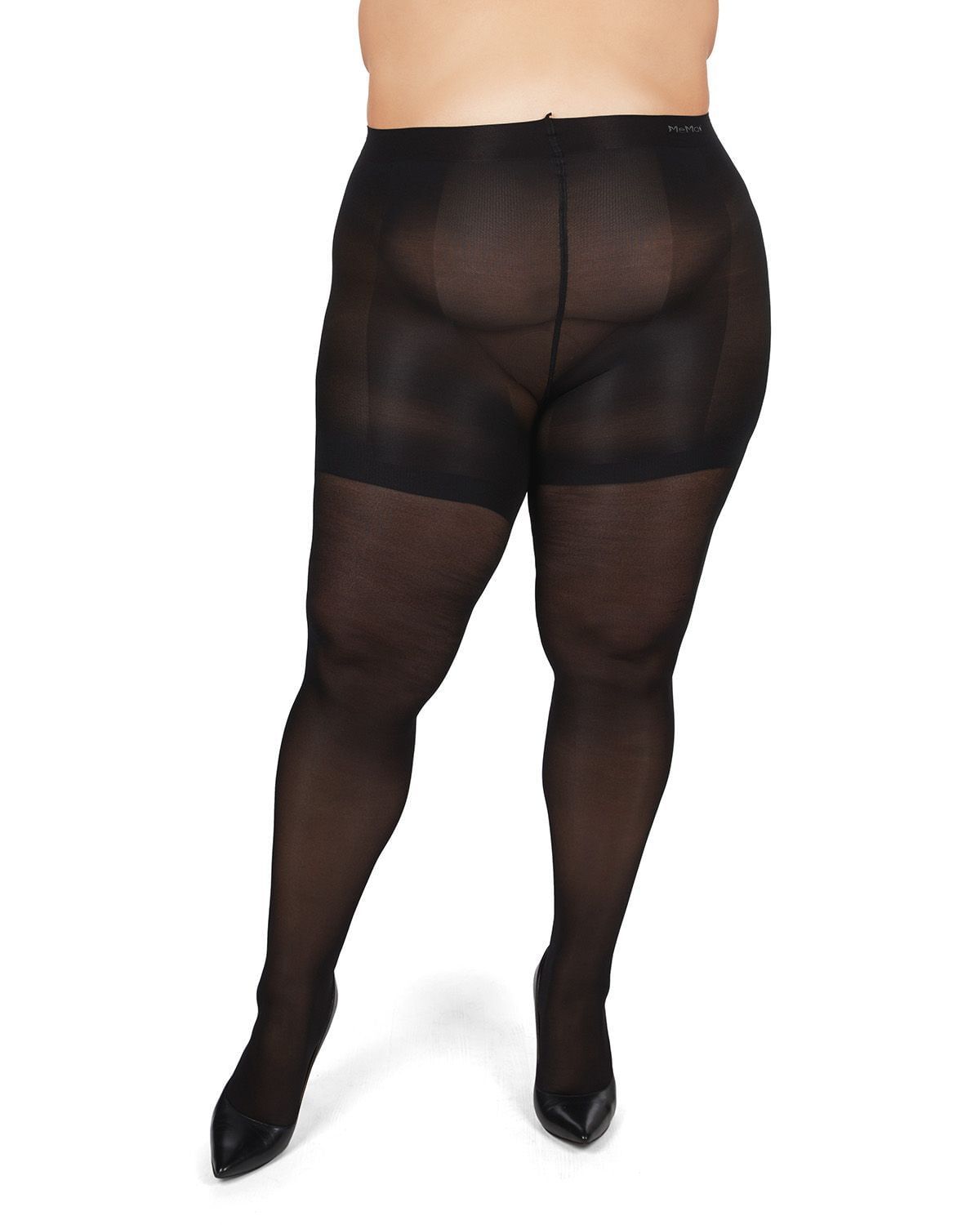 BodySmootHers Luster Shaper Tights, Black / Black, alternate image number 1