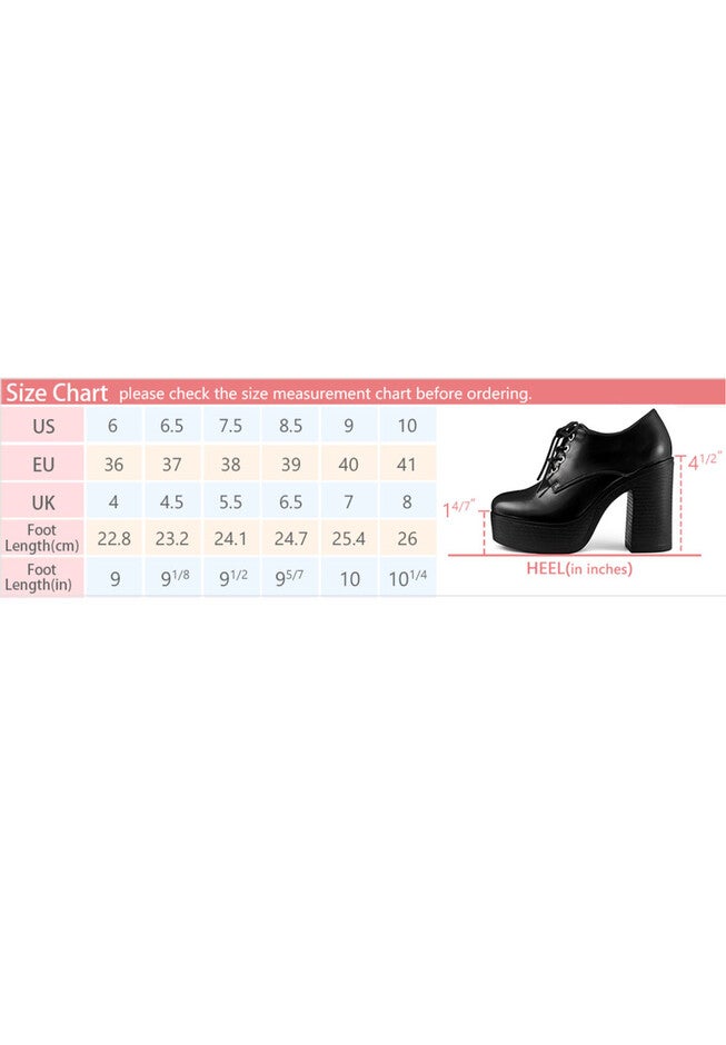 PLATFORM LACE UP CHUNKY HEEL BOOTIES, Burgundy / Burgundy, alternate image number 4
