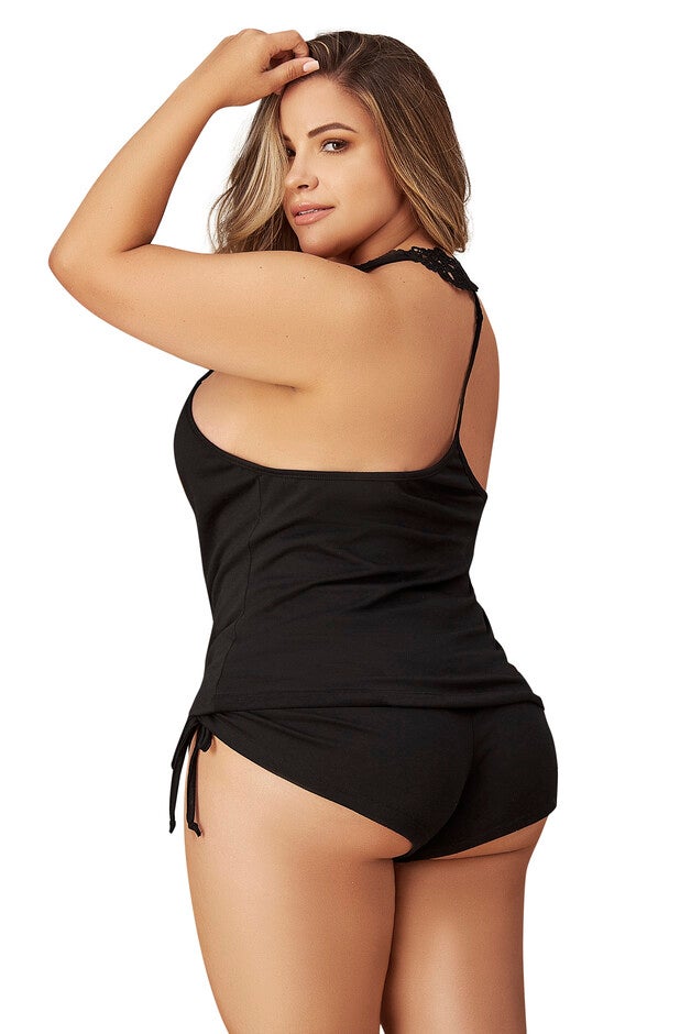 Dreamy Two Piece Sleep Set, Black / Black, alternate image number null